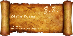 Zám Kozma névjegykártya
